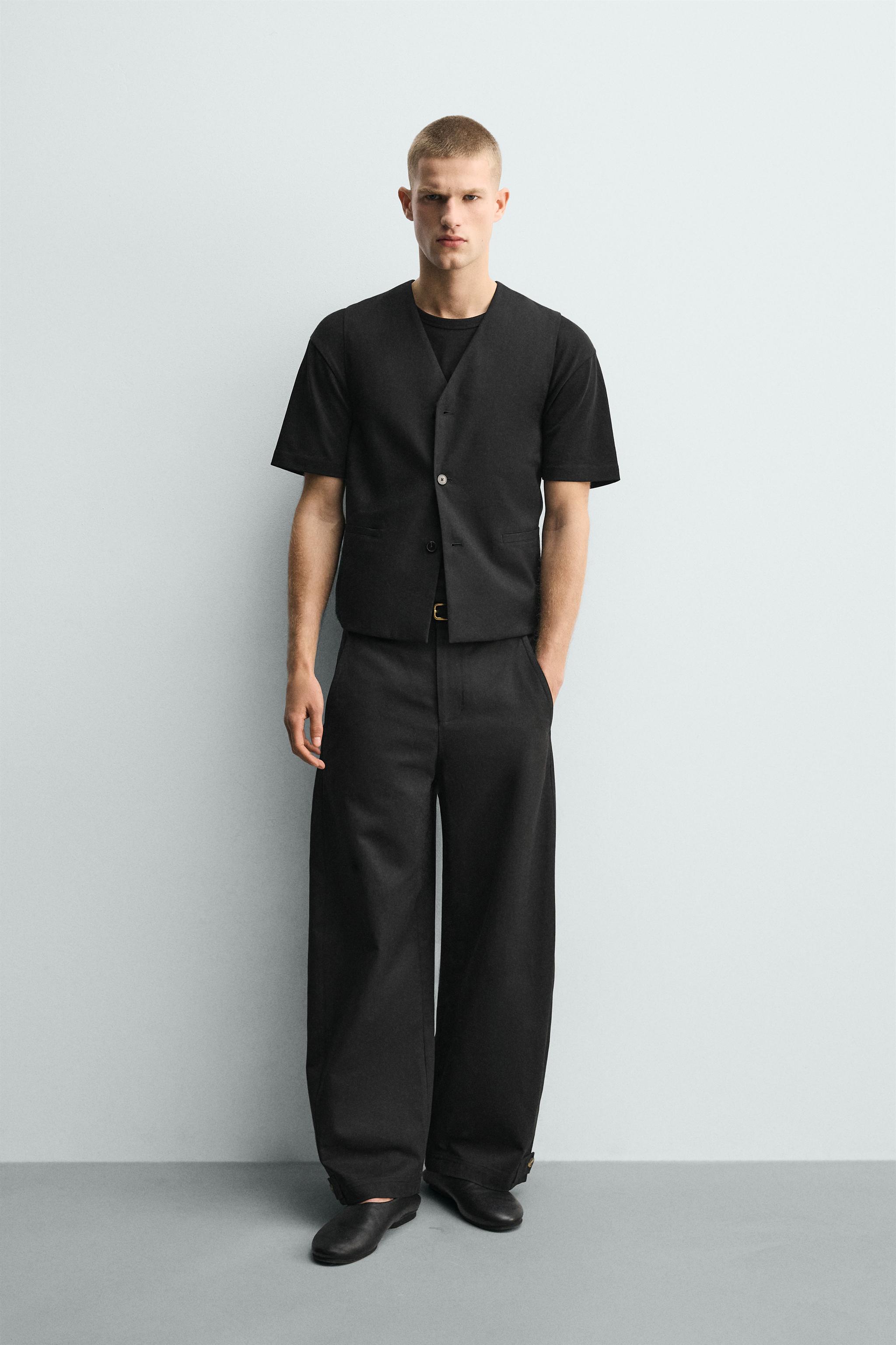 RELAXED FIT PANTS WITH ADJUSTABLE HEM